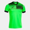 Pánské tričko JOMA SUPERNOVA IV SHORT SLEEVE T-SHIRT FLUOR GREEN BLACK - foto 0