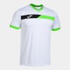 Pánské tričko JOMA COURT SHORT SLEEVE T-SHIRT WHITE FLUOR GREEN BLACK - foto 0