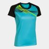 Dámské tričko JOMA ELITE X SHORT SLEEVE T-SHIRT FLUOR TURQUOISE BLACK - foto 0