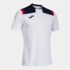 Pánské tričko JOMA TOLEDO SHORT SLEEVE T-SHIRT WHITE NAVY - foto 0