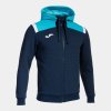 Pánská mikina JOMA TOLEDO  ZIP-UP HOODIE NAVY FLUOR TURQUOISE - foto 0