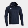 Pánská mikina JOMA COMBI PREMIUM HOODIE DARK NAVY WHITE - foto 0
