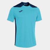 Pánské tričko JOMA CHAMPIONSHIP VI SHORT SLEEVE T-SHIRT FLUOR TURQUOISE-NAVY