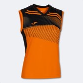 Dámský dres JOMA SUPERNOVA II T-SHIRT ORANGE-BLACK SLEEVELESS