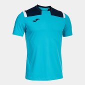 Pánské tričko JOMA TOLEDO SHORT SLEEVE T-SHIRT FLUOR TURQUOISE-NAVY