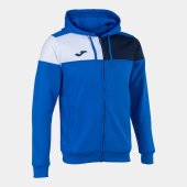 Pánská mikina JOMA CREW V ZIP-UP HOODIE ROYAL NAVY WHITE