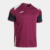Pánské tričko JOMA DANUBIO SHORT SLEEVE T-SHIRT BURGUNDY NAVY BLUE