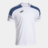Pánské tričko JOMA CHAMPIONSHIP VIII SHORT SLEEVE T-SHIRT WHITE ROYAL BLUE
