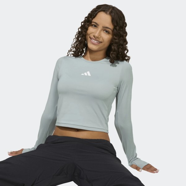 Dívčí tričko s dlouhým rukávem adidas JG TF CROP LS - foto 5
