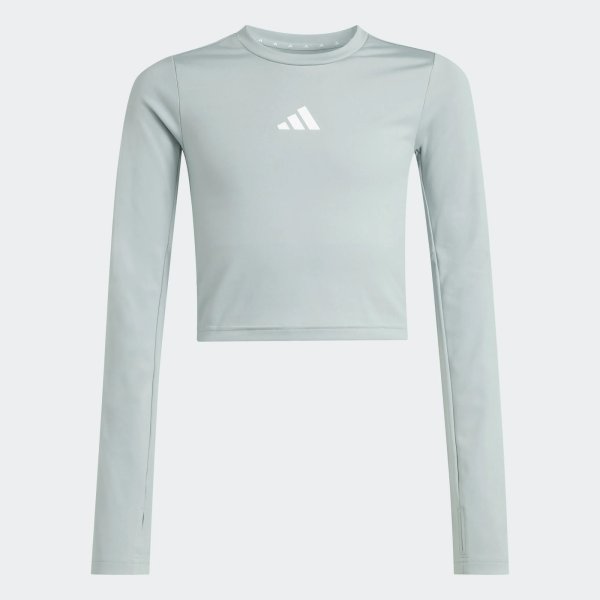 Dívčí tričko s dlouhým rukávem adidas JG TF CROP LS - foto 0