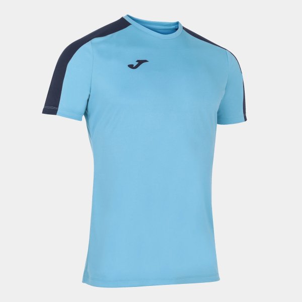 Pánské tričko JOMA FLUORESCENT TURQUOISE BLUE-NAVY BLUE ACADEMY T-SHIRT M/C - foto 0