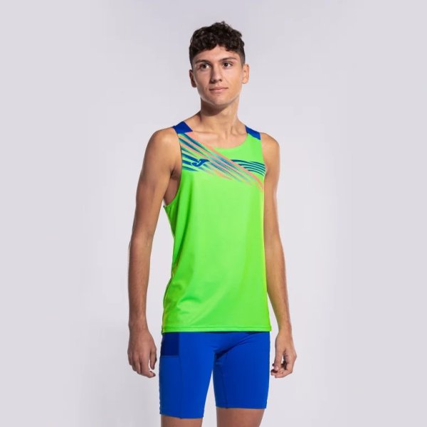 Pánské tílko JOMA ELITE X SLEEVELESS SHIRT FLUOR GREEN ROYAL - foto 2