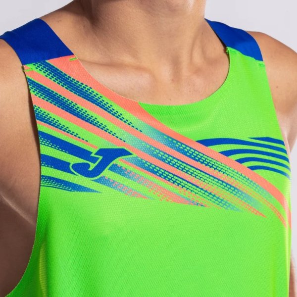 Pánské tílko JOMA ELITE X SLEEVELESS SHIRT FLUOR GREEN ROYAL - foto 4
