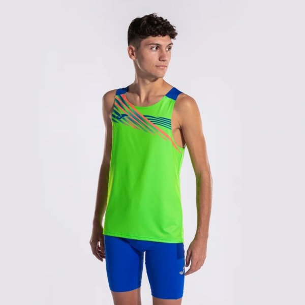 Pánské tílko JOMA ELITE X SLEEVELESS SHIRT FLUOR GREEN ROYAL - foto 5