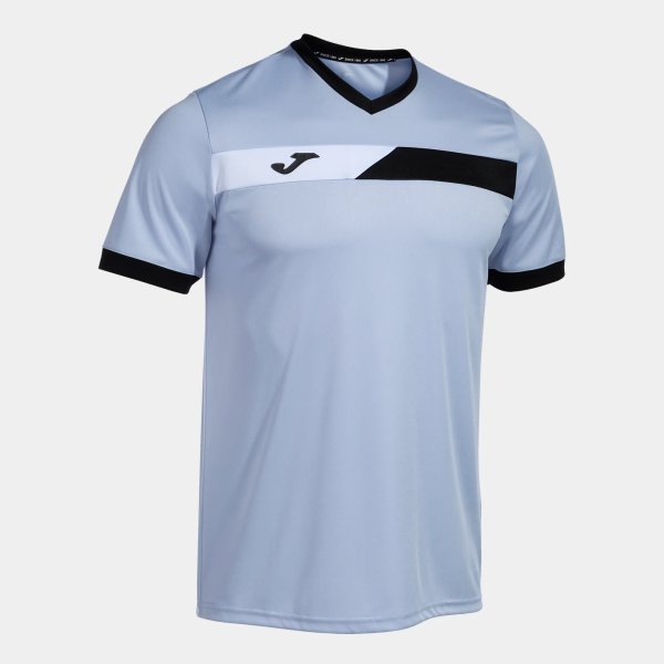 Pánské tričko JOMA COURT SHORT SLEEVE T-SHIRT SKY BLUE NAVY WHITE - foto 0