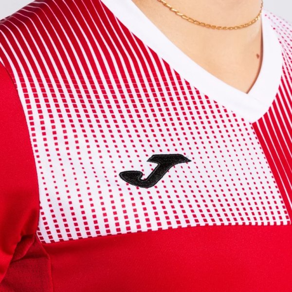 Dámské tričko JOMA SUPERNOVA IV SHORT SLEEVE T-SHIRT RED WHITE - foto 6
