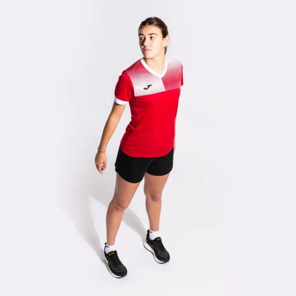 Dámské tričko JOMA SUPERNOVA IV SHORT SLEEVE T-SHIRT RED WHITE - foto 8
