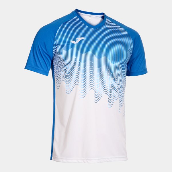 Pánský dres JOMA TIGER VI SHORT SLEEVE T-SHIRT WHITE ROYAL - foto 0