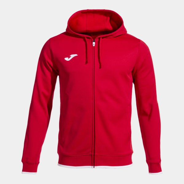 Pánská mikina JOMA OLIMPIADA ZIP-UP HOODIE RED - foto 0
