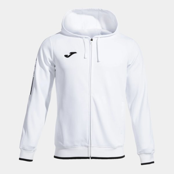 Pánská mikina JOMA OLIMPIADA ZIP-UP HOODIE WHITE - foto 0