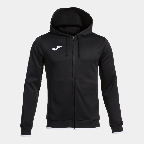 Pánská mikina JOMA OLIMPIADA ZIP-UP HOODIE BLACK - foto 0
