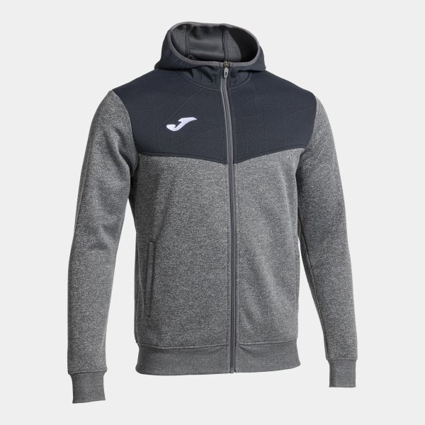 Pánská mikina JOMA CAMPUS STREET ZIP-UP HOODIE MELANGE GREY - foto 0