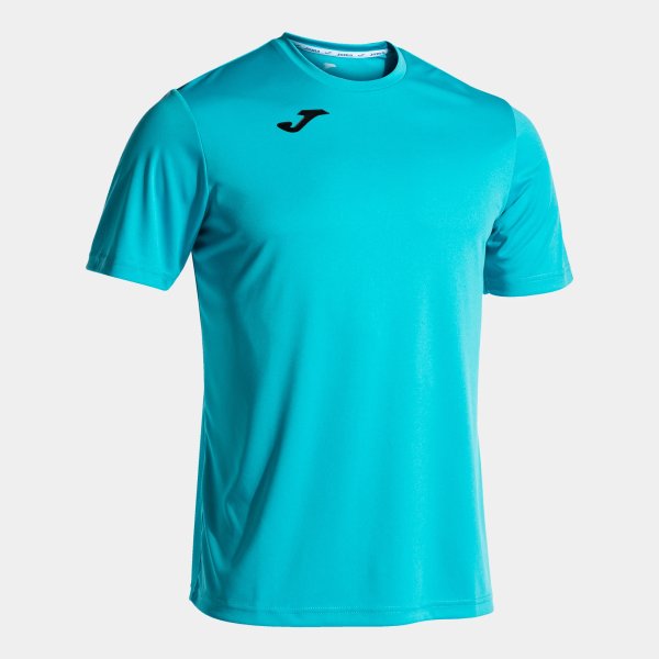 Pánské tričko JOMA COMBI SHORT SLEEVE T-SHIRT FLUOR TURQUOISE - foto 0