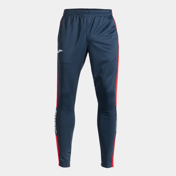 Pánské tepláky JOMA LONG PANTS CHAMPIONSHIP IV NAVY BLUE-RED - foto 0