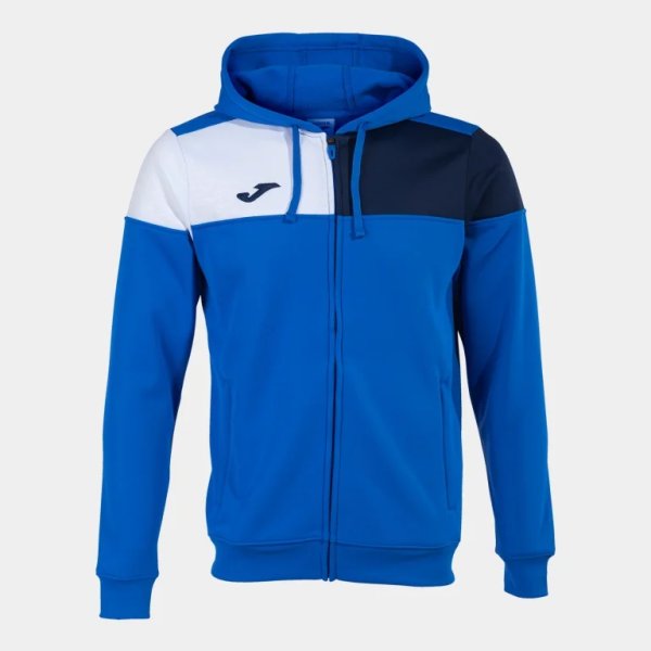 Pánská mikina JOMA CREW V ZIP-UP HOODIE ROYAL NAVY WHITE - foto 4