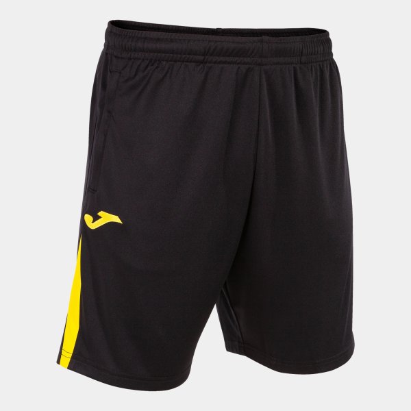 Pánské šortky JOMA CHAMPIONSHIP VII BERMUDA BLACK YELLOW - foto 0