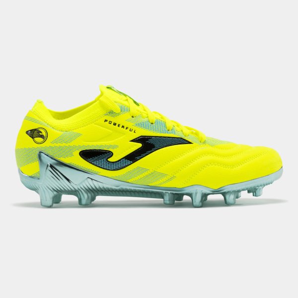 Pánské kopačky lisovky JOMA POWERFUL CUP 2411 LEMON FLUOR TURQUOISE FIRM GROUND - foto 0