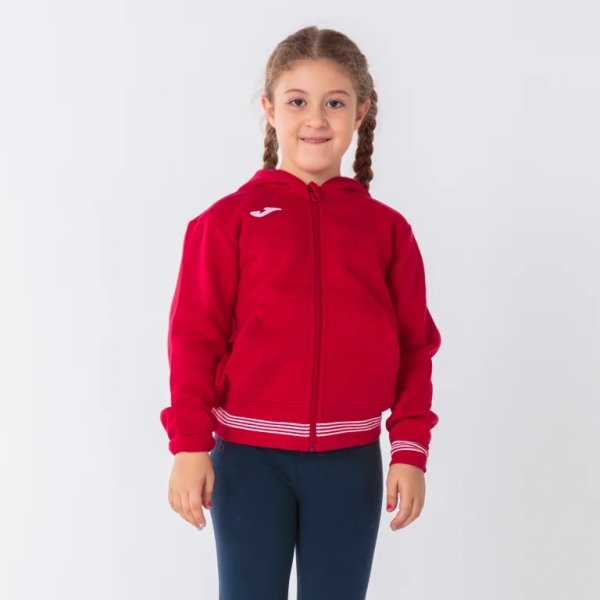 Pánská mikina JOMA CAMPUS III HOODED JACKET RED - foto 1
