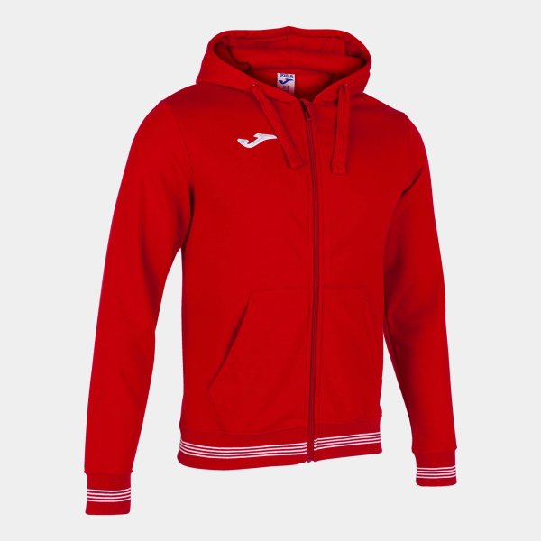 Pánská mikina JOMA CAMPUS III HOODED JACKET RED - foto 0