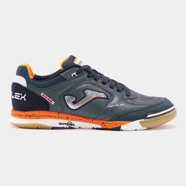 Pánské sálové kopačky JOMA TOP FLEX REBOUND 2417 GREEN ORANGE INDOOR - foto 0