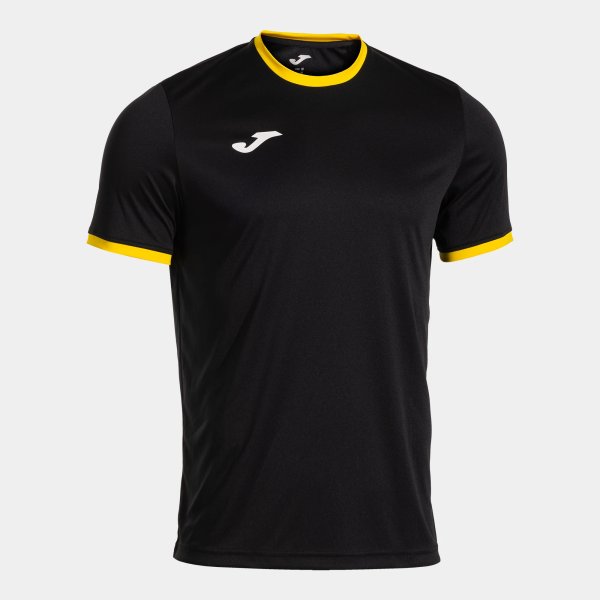 Pánské tričko JOMA COMBI PREMIUM SHORT SLEEVE T-SHIRT BLACK YELLOW - foto 0
